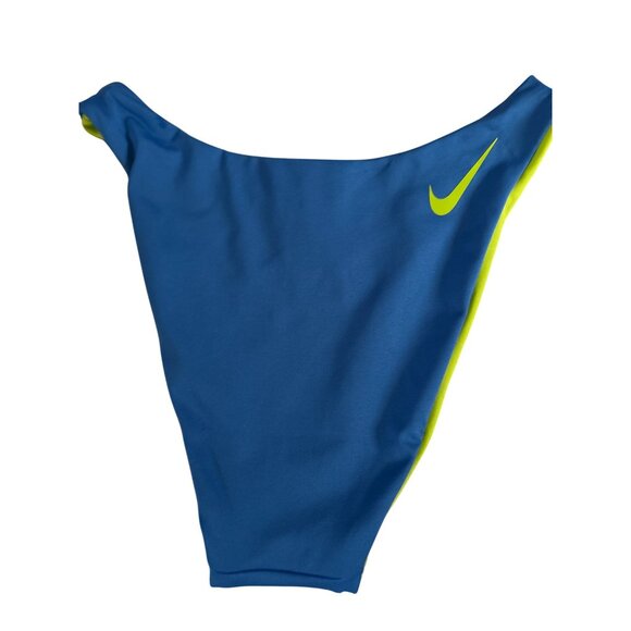 Nike Womens Reversible Swim Bottom XS Blue & Neon Green Move to Zero Bikini - Picture 8 of 12